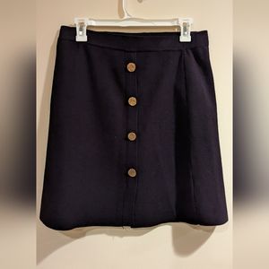 Zara Knit Gold Button Skirt